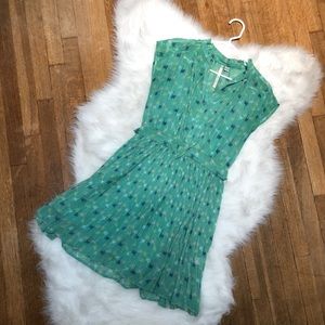 LAUREN CONRAD Dark Mint Colored Dress with Sash